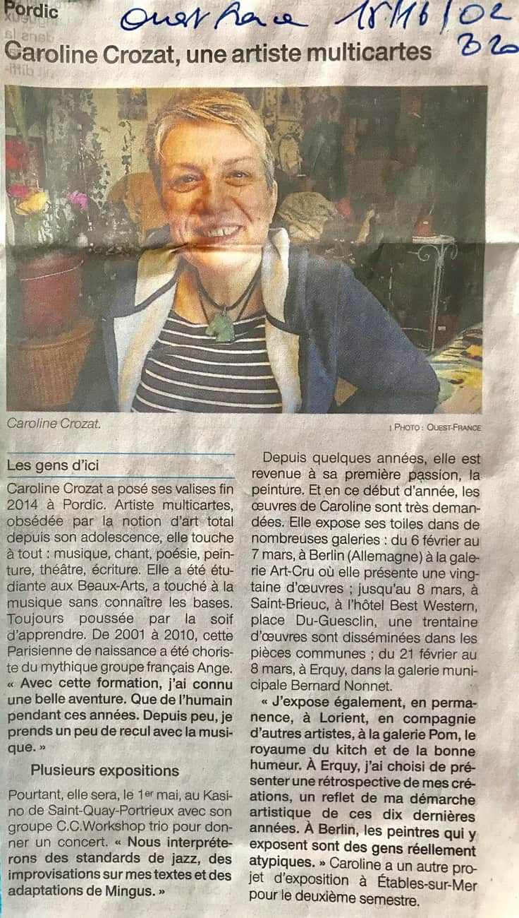 Vous consultez actuellement Une artiste multicartes