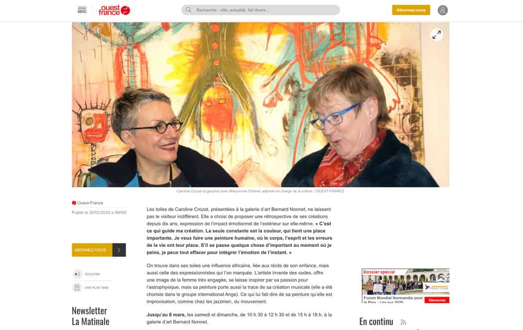 You are currently viewing Erquy. Caroline Crozat, une peinture chargée d’émotions.